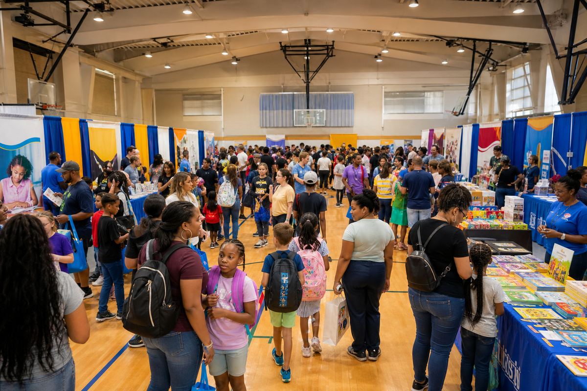 Back to School Social — families at the event