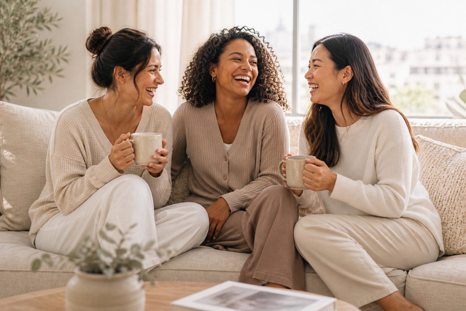 Moms celebrating together
